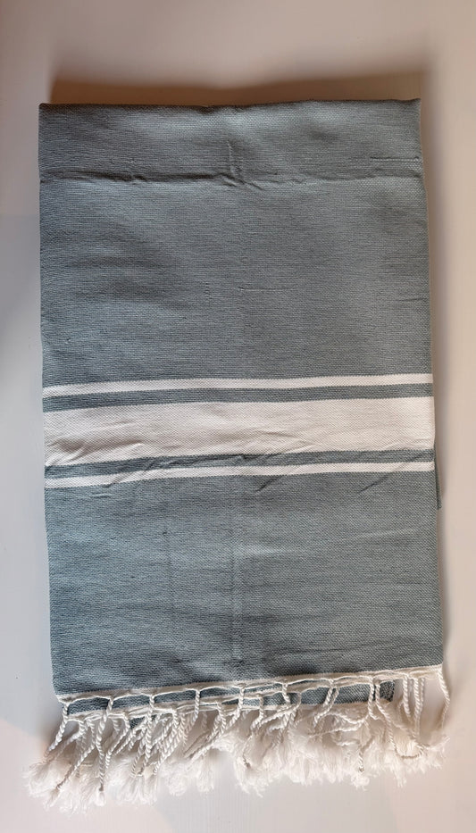 Toalla azul grisacea